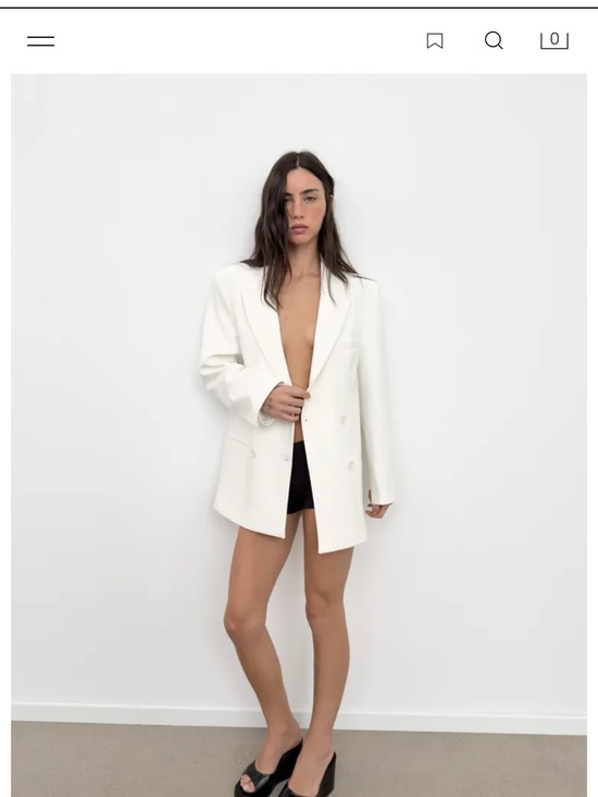 Zara Jackets & Blazers - Zara White Double-Breasted Blazer